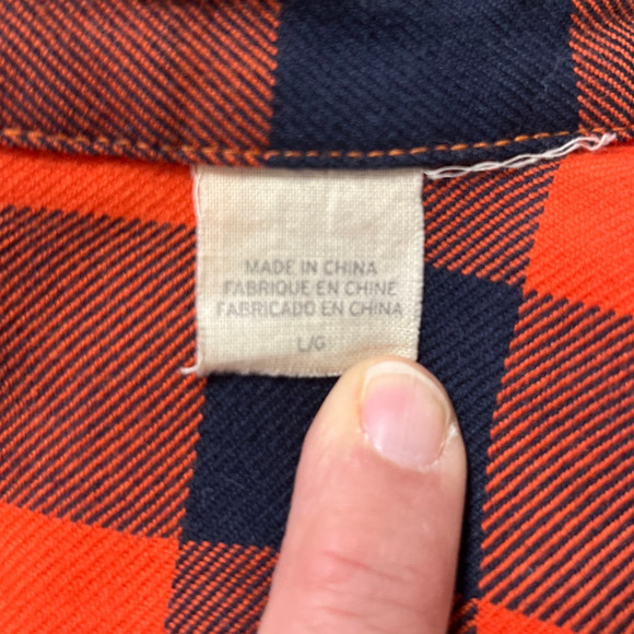 Levi's Chicago Bears NFL Plaid Barstow Western Snap Button Up Shirt Size Large - Picture 4 of 12